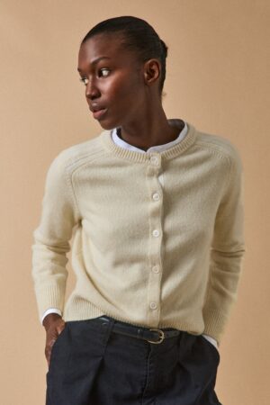 Women's RWS* merino wool button cardigan