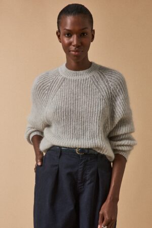 Women's mohair and alpaca sequined sweater