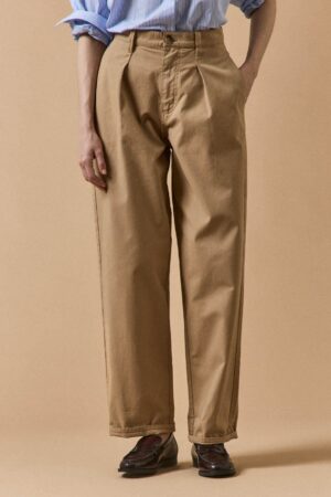 Women's Celestine cotton twill carrot-leg trousers